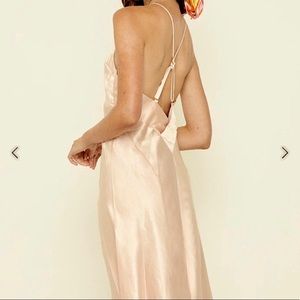 NWT We are HAH Give A Slip Midi Dress in Blush
